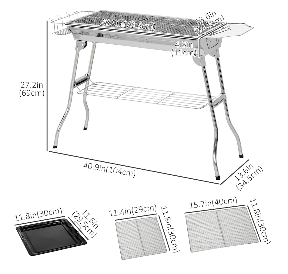 Image 993175_ALTMORE3.jpg, Product 993-175 / Price $84.99, Outsunny Portable Outdoor Charcoal BBQ Grill from Outsunny on TSC.ca's department