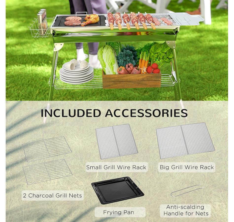 Image 993175_ALTMORE5.jpg, Product 993-175 / Price $84.99, Outsunny Portable Outdoor Charcoal BBQ Grill from Outsunny on TSC.ca's department
