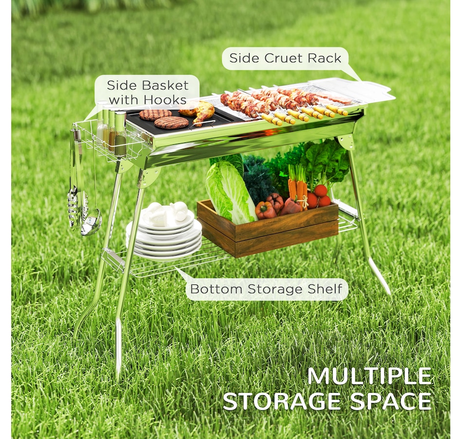 Image 993175_ALTMORE6.jpg, Product 993-175 / Price $84.99, Outsunny Portable Outdoor Charcoal BBQ Grill from Outsunny on TSC.ca's department