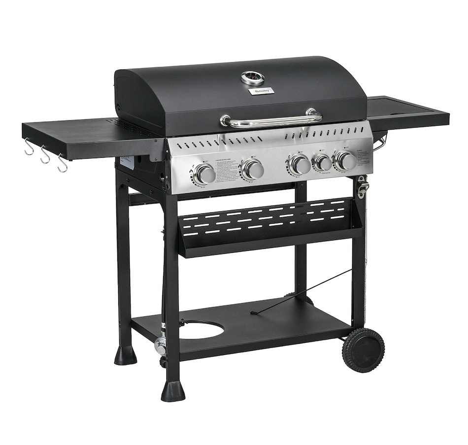 Image 993179.jpg, Product 993-179 / Price $349.99, Outsunny Propane Gas Grill, 40,000 BTU Outdoor BBQ Grill Cart, Black from Outsunny on TSC.ca's department