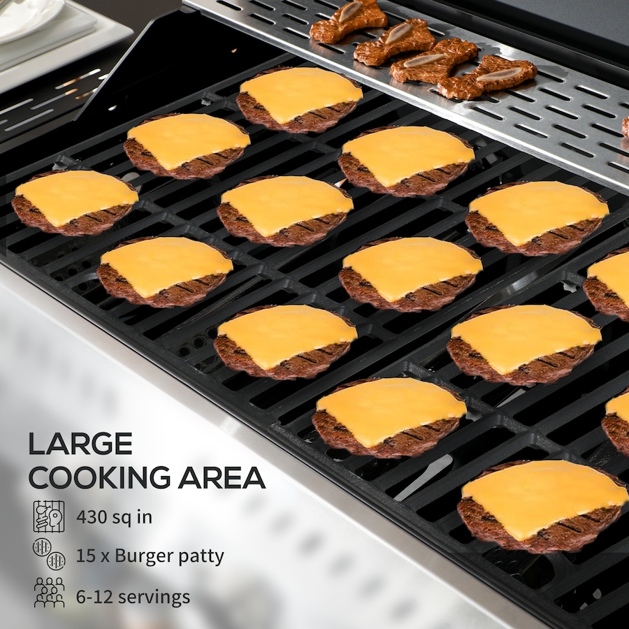 Image 993179_ALTMORE4.jpg, Product 993-179 / Price $329.99, Outsunny Propane Gas Grill, 40,000 BTU Outdoor BBQ Grill Cart, Black from Outsunny on TSC.ca's  department