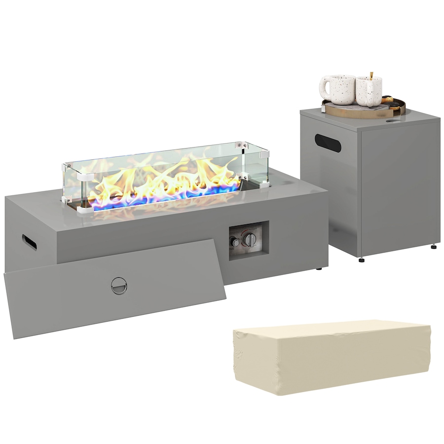 Image 993186.jpg, Product 993-186 / Price $389.99, Outsunny 42" Propane Fire Pit Table with Propane Tank Holder 50,000 BTU from Outsunny on TSC.ca's  department