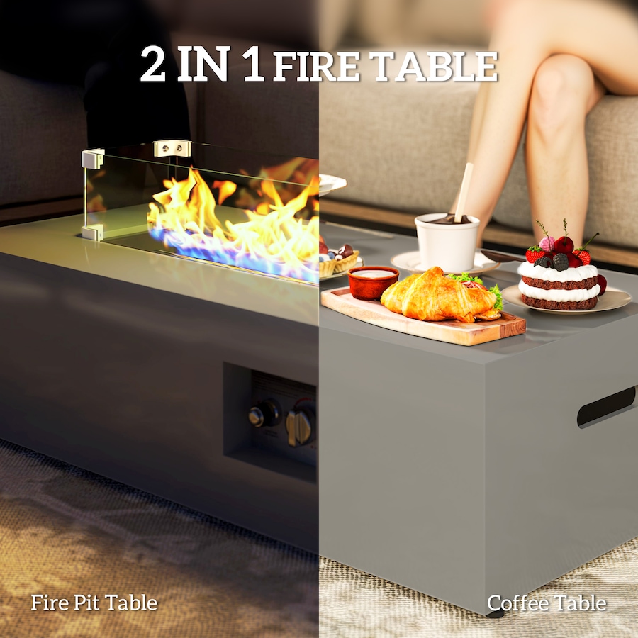 Image 993186_ALTMORE4.jpg, Product 993-186 / Price $389.99, Outsunny 42" Propane Fire Pit Table with Propane Tank Holder 50,000 BTU from Outsunny on TSC.ca's  department