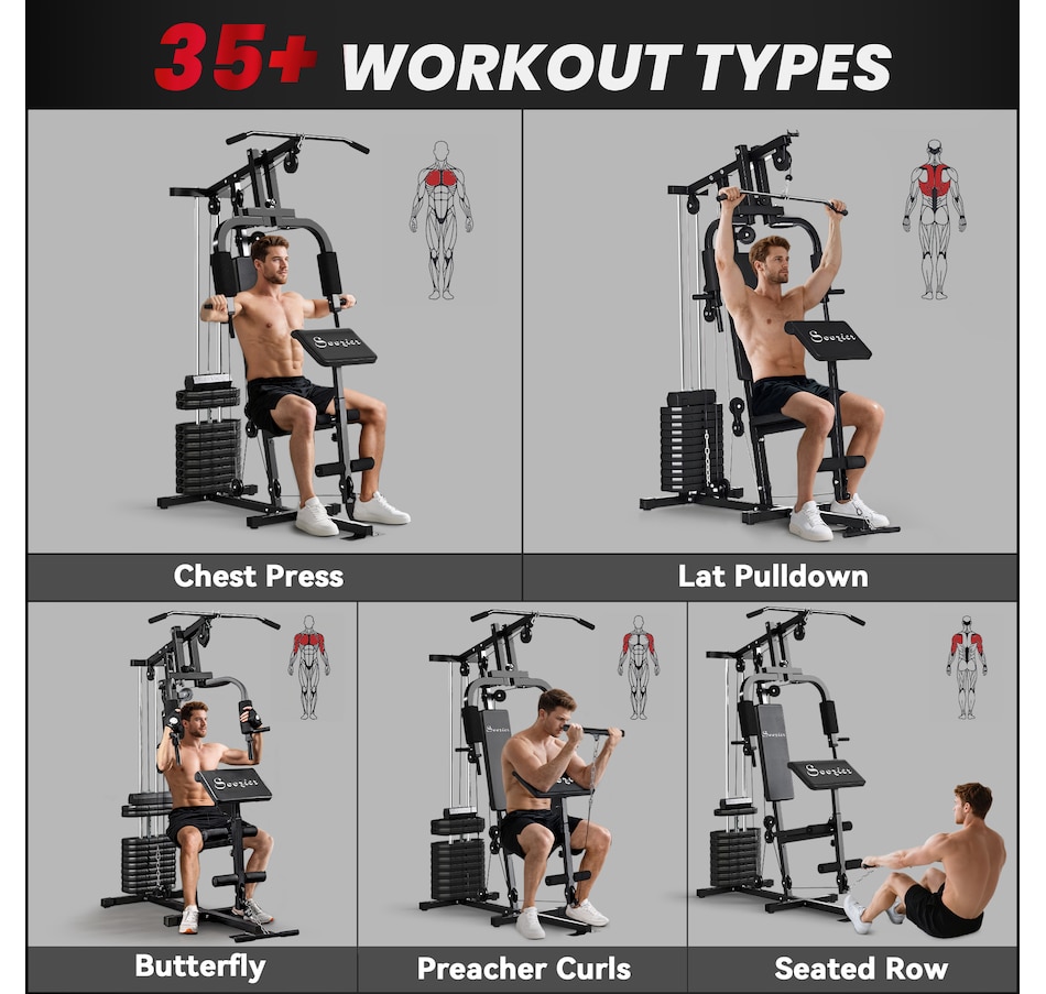 Image 993208_ALTMORE30.jpg, Product 993-208 / Price $549.99, Soozier Home Gym Equipment Weight Training Machine from Soozier on TSC.ca's Health & Fitness department
