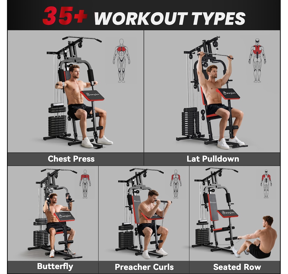 Image 993208_ALTMORE41.jpg, Product 993-208 / Price $549.99 - $559.99, Soozier Home Gym Equipment Weight Training Machine from Soozier on TSC.ca's Health & Fitness department