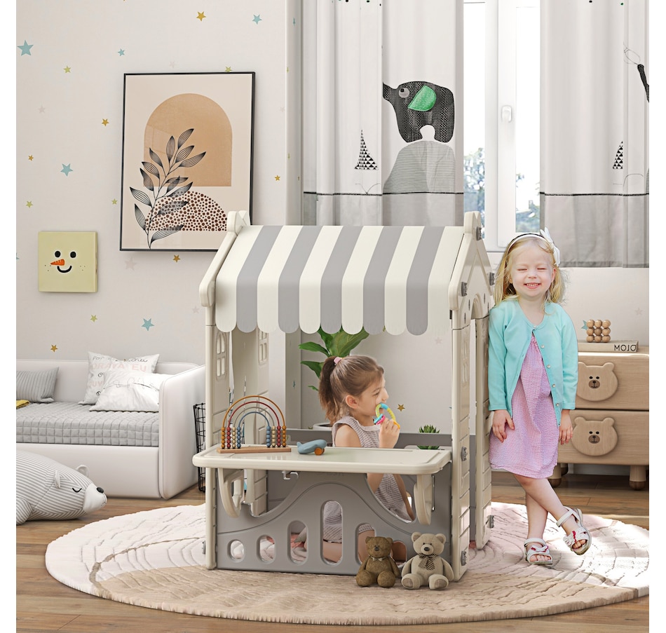 Image 993215_ALTMORE2.jpg, Product 993-215 / Price $109.99, Qaba Kids Playhouse, Indoor Sleek Play House, for Ages 1-6 Years from Qaba on TSC.ca's Home & Garden department
