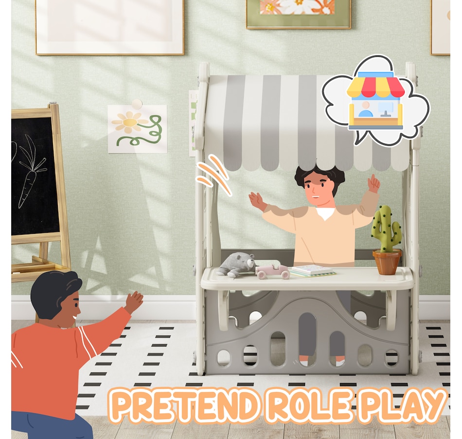 Image 993215_ALTMORE5.jpg, Product 993-215 / Price $109.99, Qaba Kids Playhouse, Indoor Sleek Play House, for Ages 1-6 Years from Qaba on TSC.ca's Home & Garden department