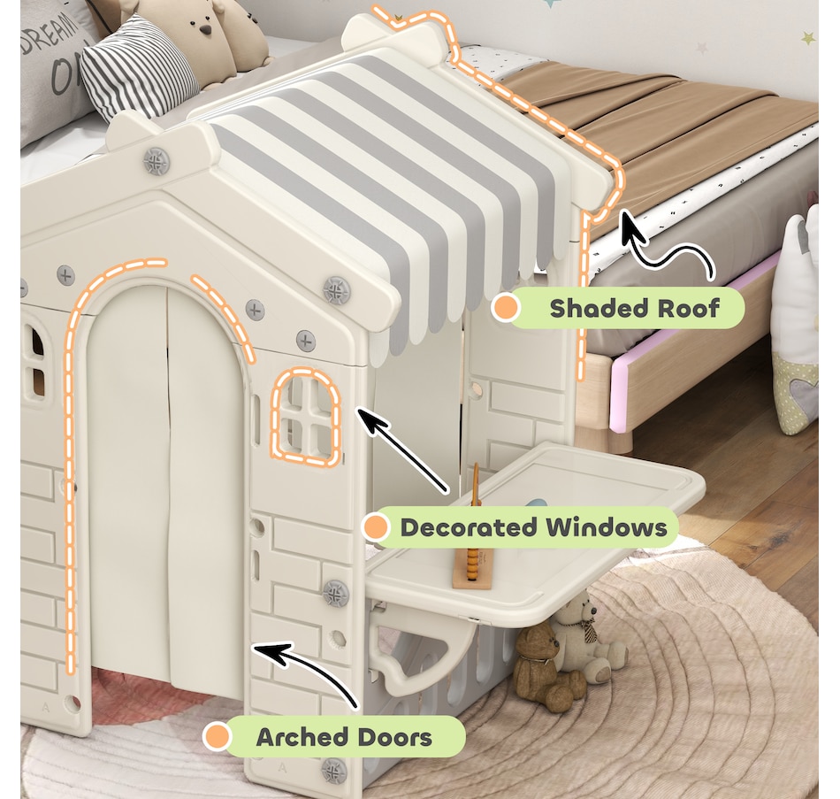 Image 993215_ALTMORE6.jpg, Product 993-215 / Price $109.99, Qaba Kids Playhouse, Indoor Sleek Play House, for Ages 1-6 Years from Qaba on TSC.ca's Home & Garden department