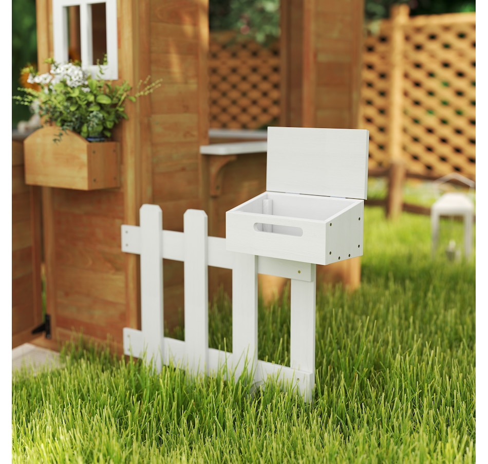 Image 993220_ALTMORE8.jpg, Product 993-220 / Price $299.99, Outsunny Kids Playhouse for Outdoor with Door Windows Yellow from Outsunny on TSC.ca's Home & Garden department
