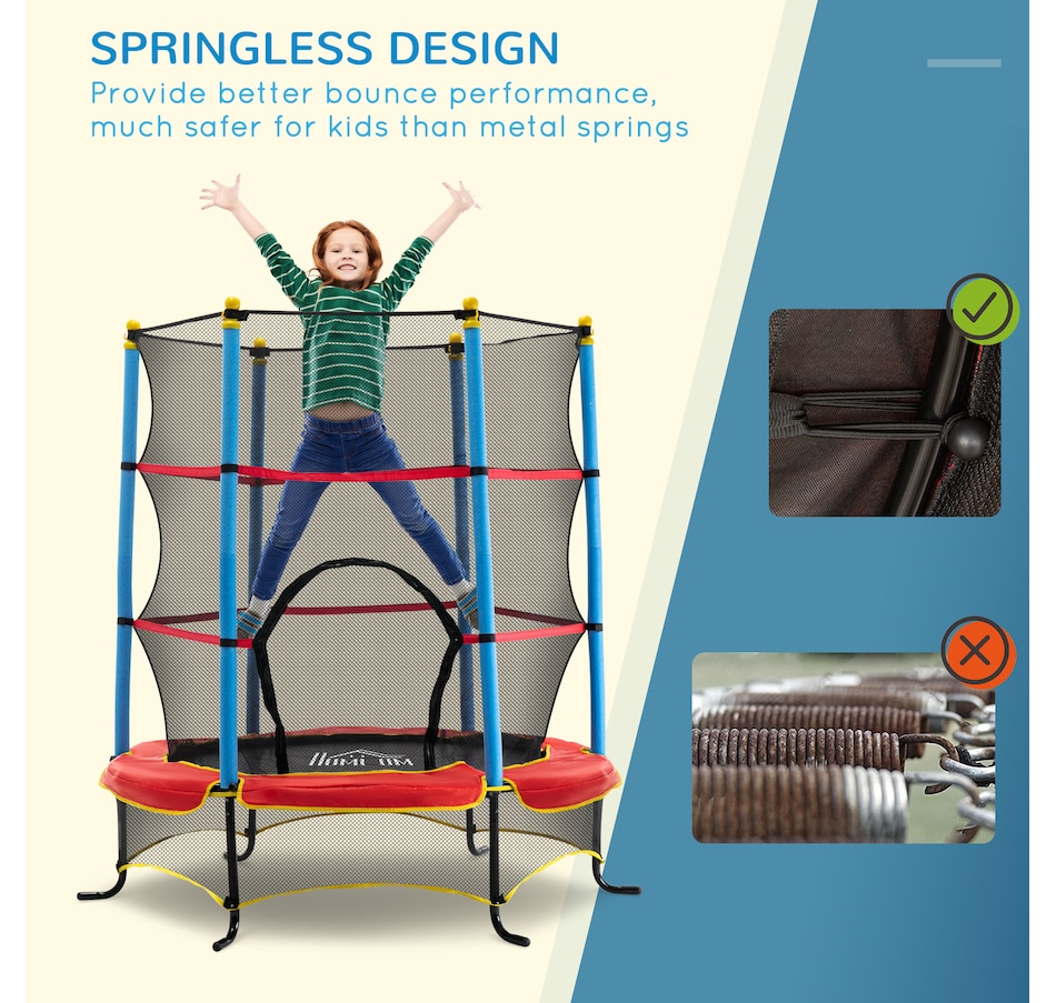 Image 993222_ALTMORE4.jpg, Product 993-222 / Price $98.99, Qaba Kids Trampoline, Indoor Outdoor Exercise Fitness Equipment, Multi-coloured from Qaba on TSC.ca's Home & Garden department