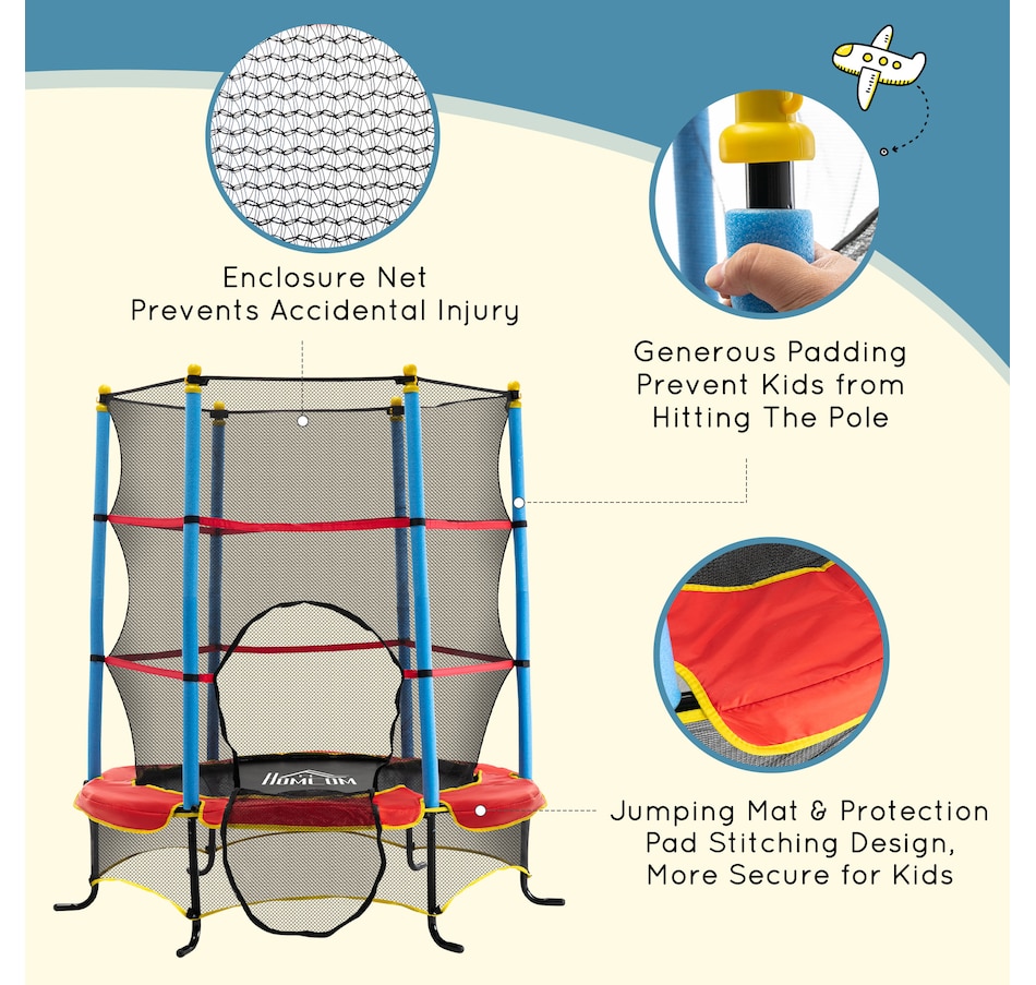 Image 993222_ALTMORE6.jpg, Product 993-222 / Price $98.99, Qaba Kids Trampoline, Indoor Outdoor Exercise Fitness Equipment, Multi-coloured from Qaba on TSC.ca's Home & Garden department