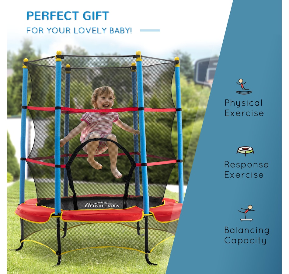 Image 993222_ALTMORE7.jpg, Product 993-222 / Price $98.99, Qaba Kids Trampoline, Indoor Outdoor Exercise Fitness Equipment, Multi-coloured from Qaba on TSC.ca's Home & Garden department