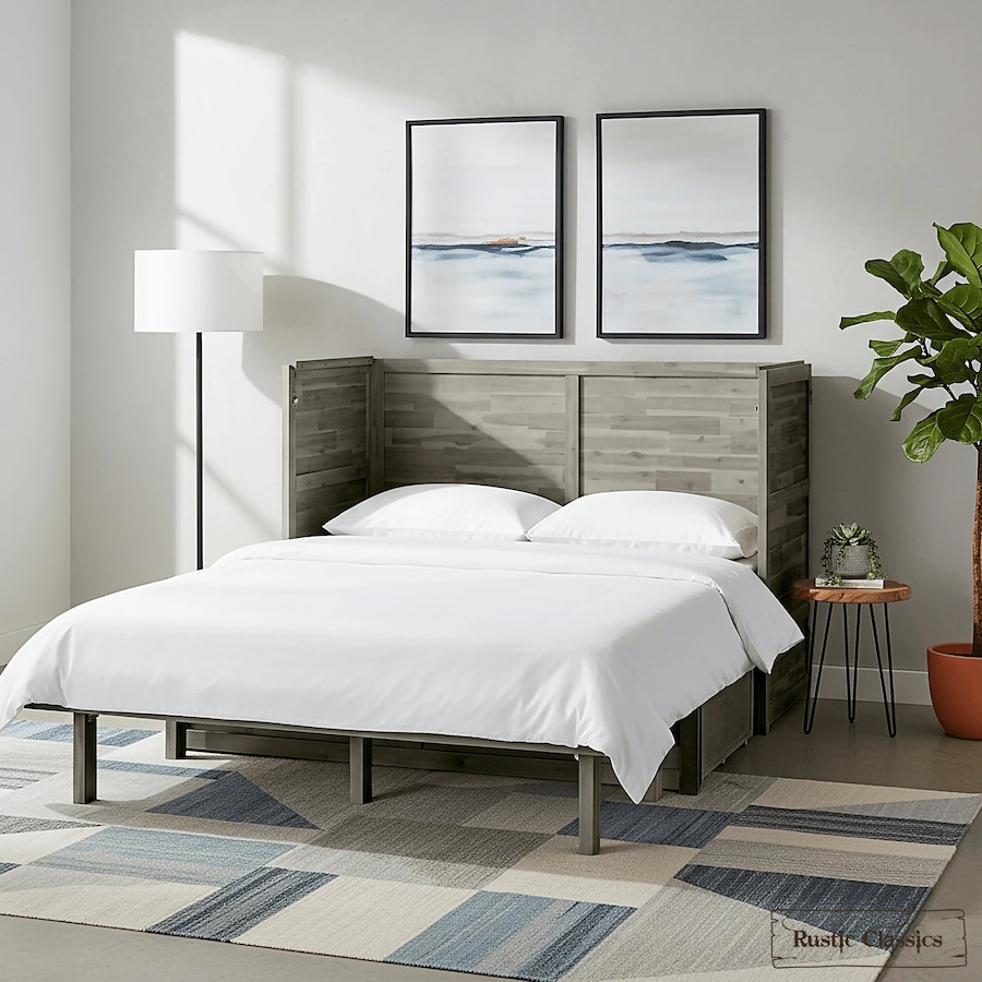 Image 993224_ALTMORE47.jpg, Product 993-224 / Price $2,179.99, Rustic Classics Stow Queen Size Murphy Bed Cabinet with Gel Memory Foam Mattress from Rustic Classics on TSC.ca's Home & Garden department
