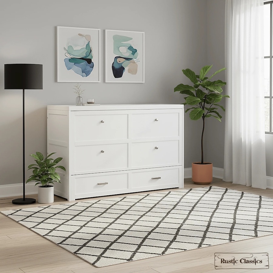 Image 993224_ST02.jpg, Product 993-224 / Price $2,179.99, Rustic Classics Stow Queen Size Murphy Bed Cabinet with Gel Memory Foam Mattress from Rustic Classics on TSC.ca's Home & Garden department