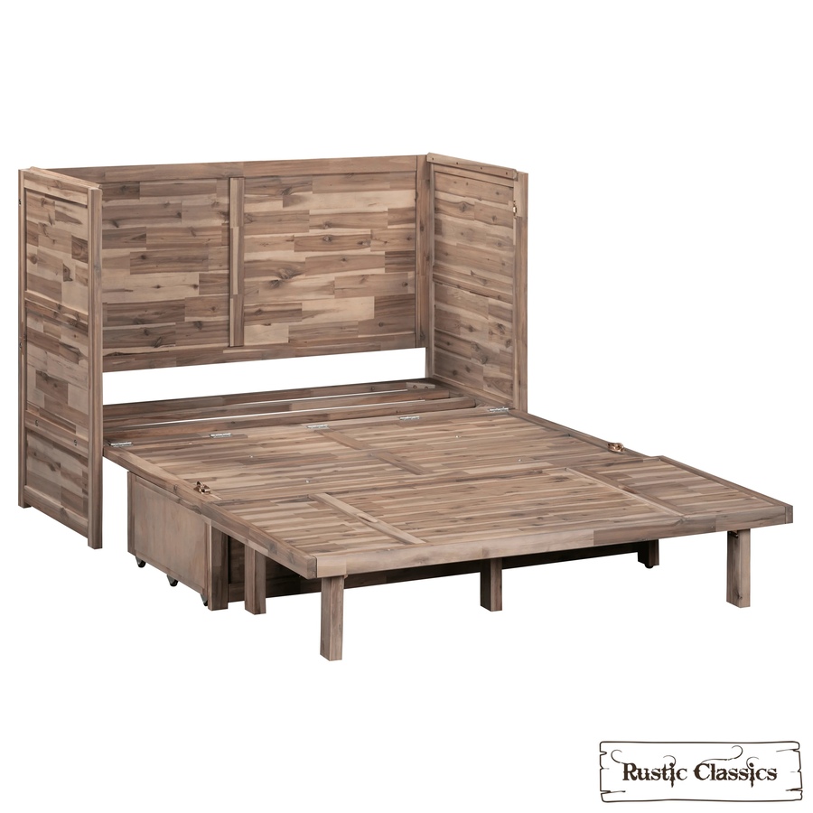 Image 993225_ALTMORE17.jpg, Product 993-225 / Price $2,069.99, Rustic Classics Stow Full Size Murphy Bed Cabinet with Gel Memory Foam Mattress from Rustic Classics on TSC.ca's Home & Garden department