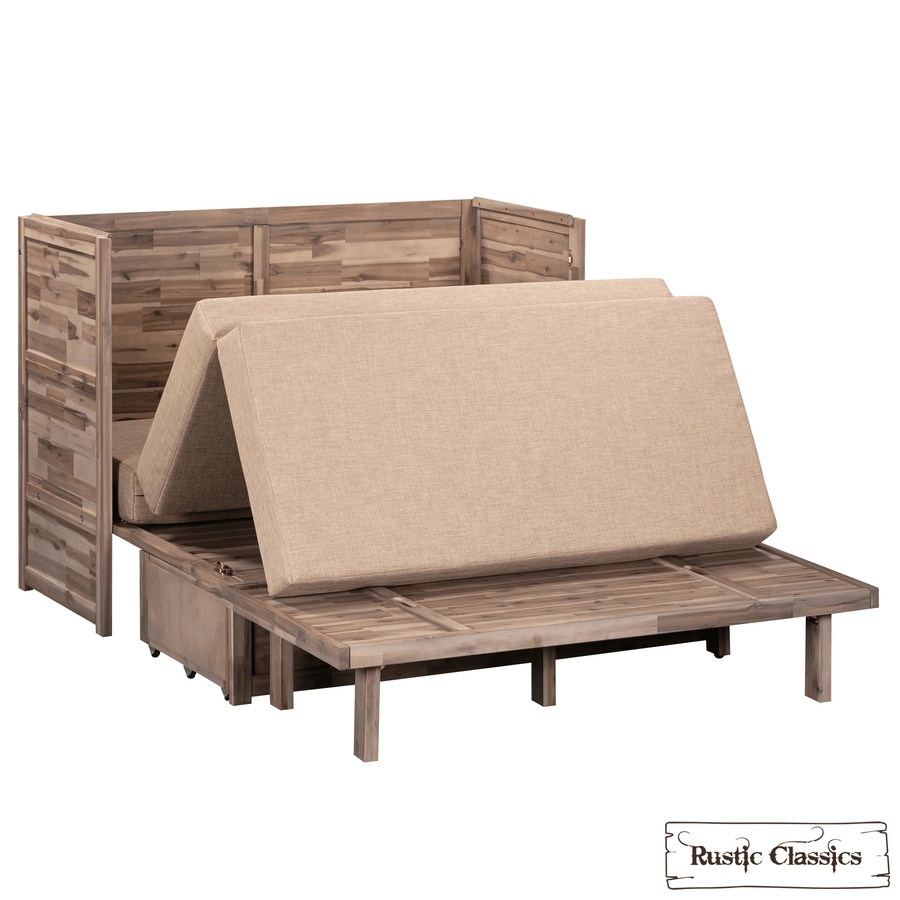 Image 993225_ALTMORE18.jpg, Product 993-225 / Price $2,069.99, Rustic Classics Stow Full Size Murphy Bed Cabinet with Gel Memory Foam Mattress from Rustic Classics on TSC.ca's Home & Garden department