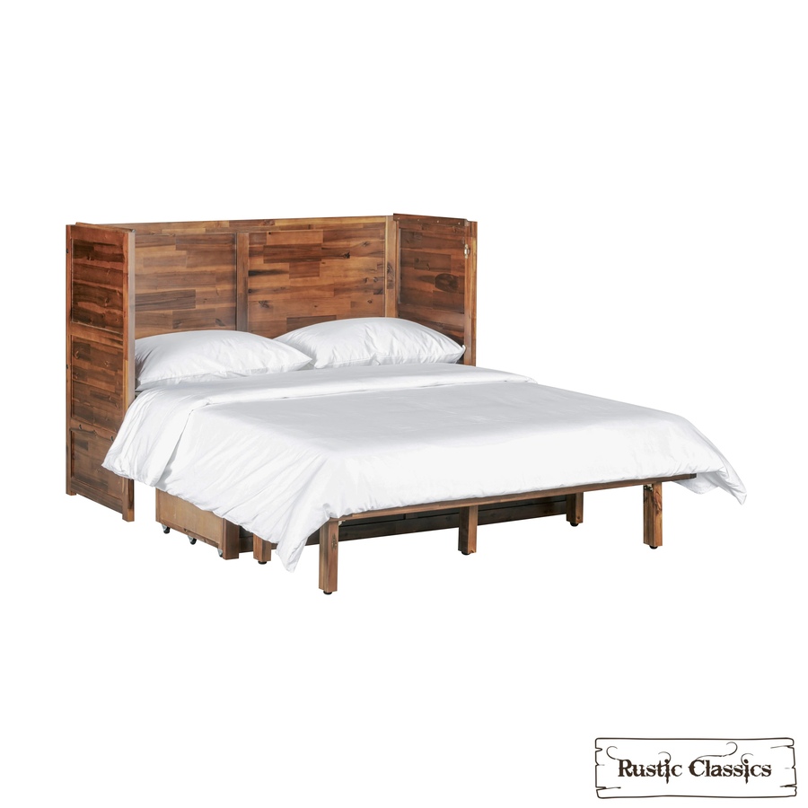 Image 993225_ALTMORE3.jpg, Product 993-225 / Price $2,069.99, Rustic Classics Stow Full Size Murphy Bed Cabinet with Gel Memory Foam Mattress from Rustic Classics on TSC.ca's Home & Garden department