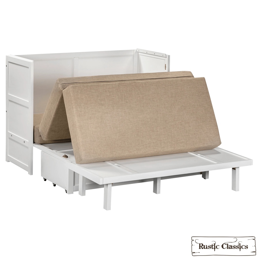 Image 993225_ALTMORE38.jpg, Product 993-225 / Price $2,069.99, Rustic Classics Stow Full Size Murphy Bed Cabinet with Gel Memory Foam Mattress from Rustic Classics on TSC.ca's Home & Garden department