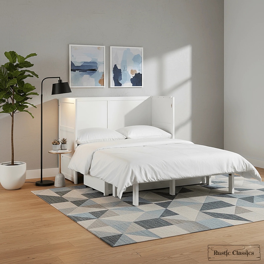 Image 993225_ALTMORE44.jpg, Product 993-225 / Price $2,069.99, Rustic Classics Stow Full Size Murphy Bed Cabinet with Gel Memory Foam Mattress from Rustic Classics on TSC.ca's Home & Garden department