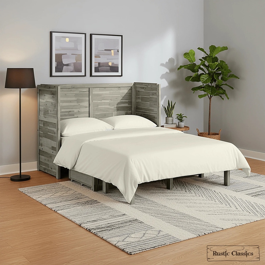 Image 993225_ALTMORE47.jpg, Product 993-225 / Price $2,069.99, Rustic Classics Stow Full Size Murphy Bed Cabinet with Gel Memory Foam Mattress from Rustic Classics on TSC.ca's Home & Garden department