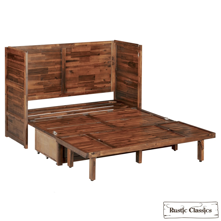 Image 993225_ALTMORE7.jpg, Product 993-225 / Price $2,069.99, Rustic Classics Stow Full Size Murphy Bed Cabinet with Gel Memory Foam Mattress from Rustic Classics on TSC.ca's Home & Garden department