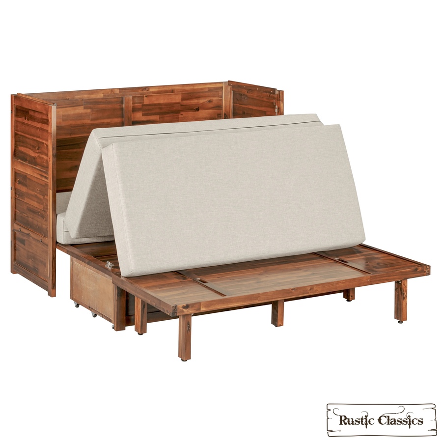 Image 993225_ALTMORE8.jpg, Product 993-225 / Price $2,069.99, Rustic Classics Stow Full Size Murphy Bed Cabinet with Gel Memory Foam Mattress from Rustic Classics on TSC.ca's Home & Garden department
