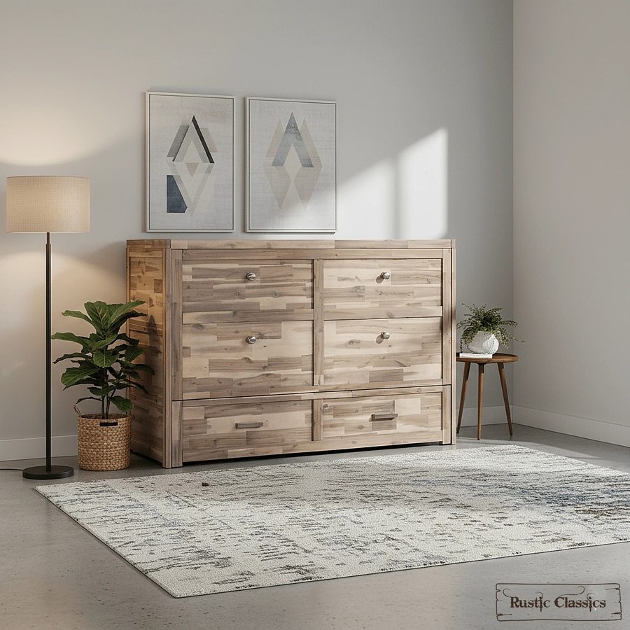 Image 993225_ST02.jpg, Product 993-225 / Price $2,069.99, Rustic Classics Stow Full Size Murphy Bed Cabinet with Gel Memory Foam Mattress from Rustic Classics on TSC.ca's Home & Garden department