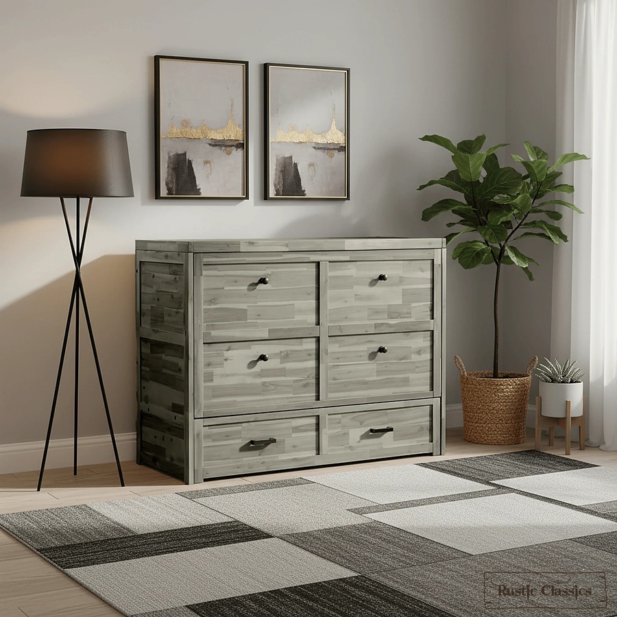 Image 993225_ST03.jpg, Product 993-225 / Price $2,069.99, Rustic Classics Stow Full Size Murphy Bed Cabinet with Gel Memory Foam Mattress from Rustic Classics on TSC.ca's Home & Garden department