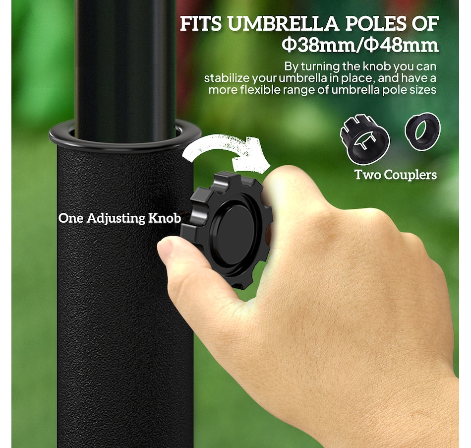 Image 993246_ALTMORE14.jpg, Product 993-246 / Price $59.99, Outsunny 20 lbs Half Round Patio Umbrella from Outsunny on TSC.ca's Home & Garden department
