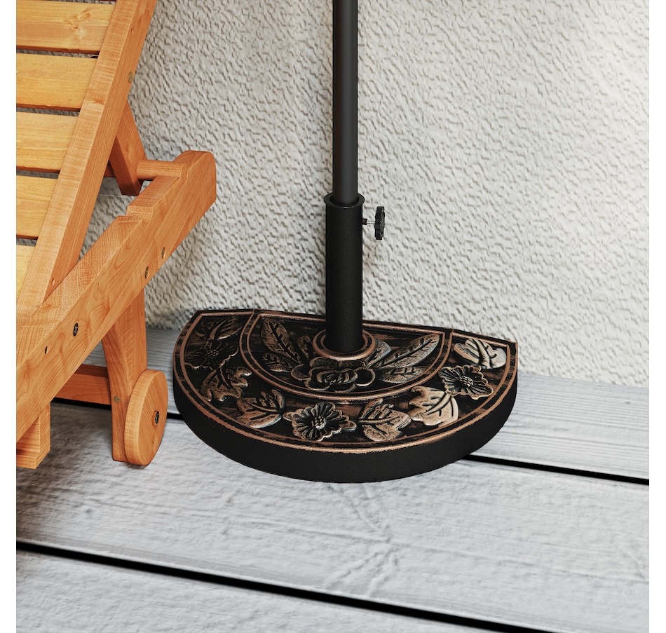 Image 993246_ALTMORE16.jpg, Product 993-246 / Price $59.99, Outsunny 20 lbs Half Round Patio Umbrella from Outsunny on TSC.ca's Home & Garden department