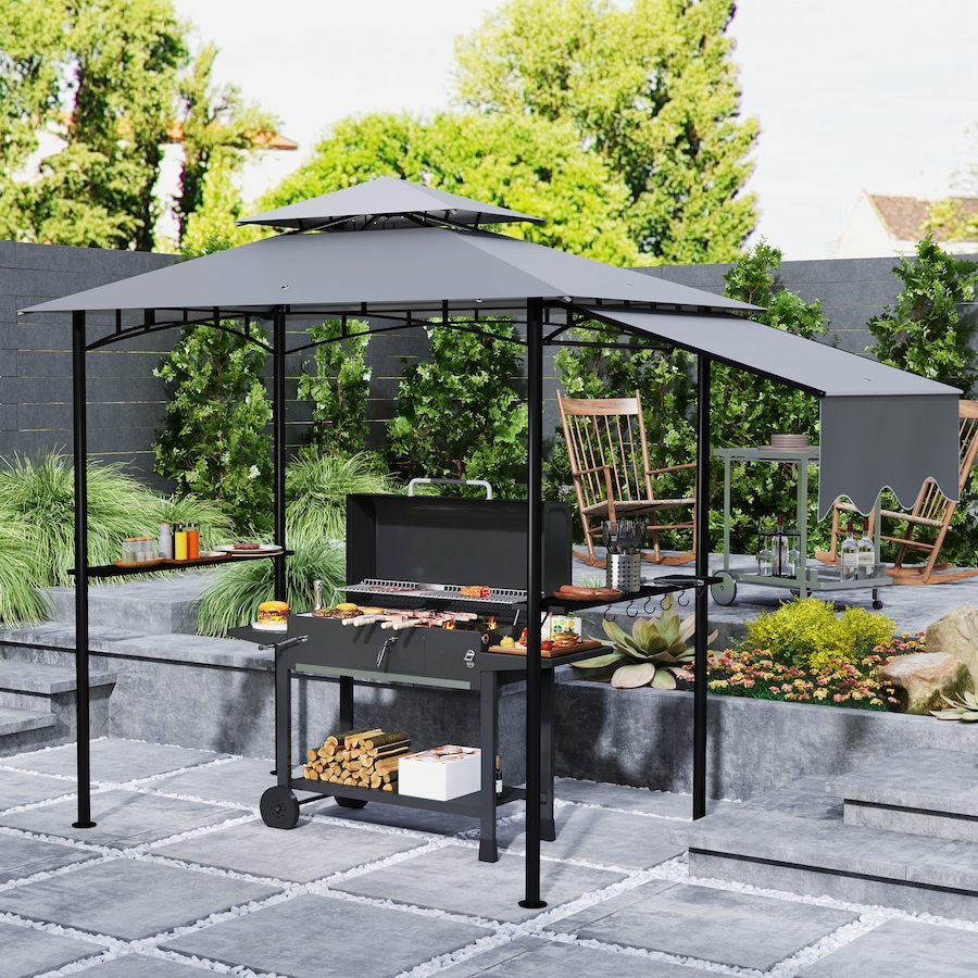 Image 993247_ALTMORE1.jpg, Product 993-247 / Price $129.99, Outsunny 8' x 5' Grill Gazebo, Double Tiered Barbecue Gazebo, Khaki from Outsunny on TSC.ca's Home & Garden department