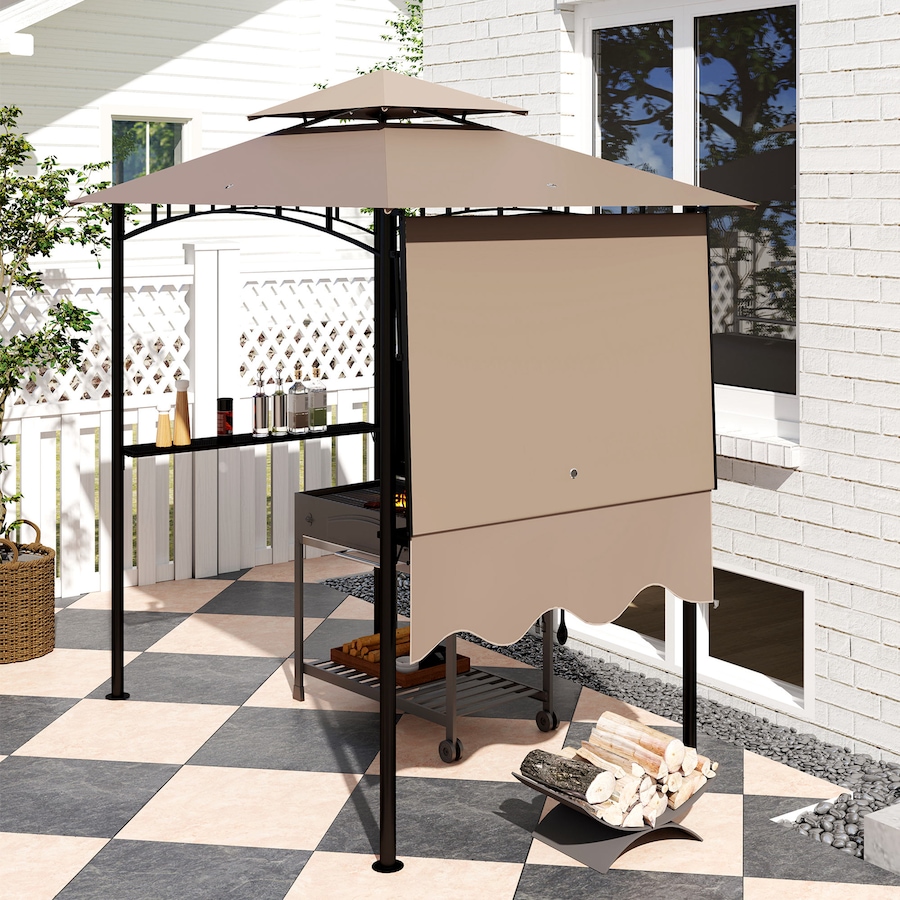 Image 993247_ALTMORE15.jpg, Product 993-247 / Price $129.99, Outsunny 8' x 5' Grill Gazebo, Double Tiered Barbecue Gazebo, Khaki from Outsunny on TSC.ca's Home & Garden department
