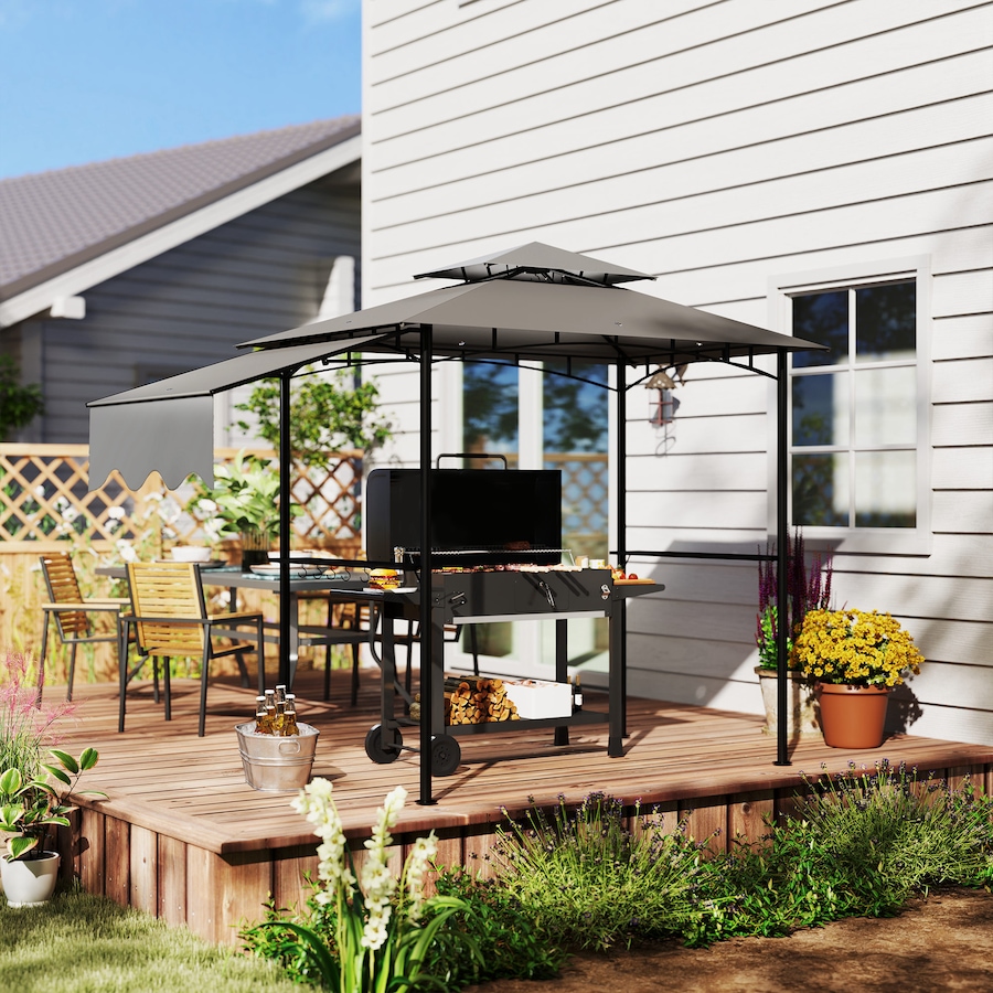 Image 993247_ALTMORE7.jpg, Product 993-247 / Price $129.99, Outsunny 8' x 5' Grill Gazebo, Double Tiered Barbecue Gazebo, Khaki from Outsunny on TSC.ca's Home & Garden department