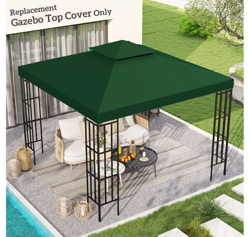 Image 993258_ALTMORE1.jpg, Product 993-258 / Price $57.99 - $69.99, Outsunny 10' x 10' Square 2-Tier Gazebo Canopy from Outsunny on TSC.ca's Home & Garden department