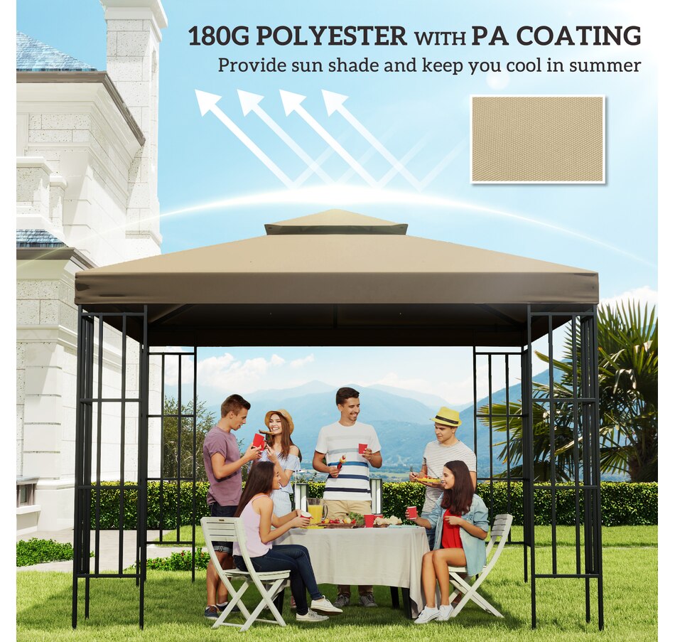 Image 993258_ALTMORE13.jpg, Product 993-258 / Price $57.99 - $69.99, Outsunny 10' x 10' Square 2-Tier Gazebo Canopy from Outsunny on TSC.ca's Home & Garden department