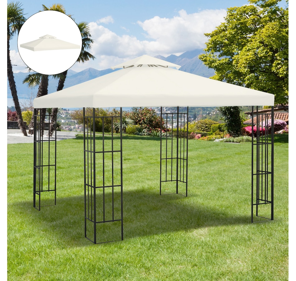 Image 993258_ALTMORE17.jpg, Product 993-258 / Price $57.99 - $69.99, Outsunny 10' x 10' Square 2-Tier Gazebo Canopy from Outsunny on TSC.ca's Home & Garden department