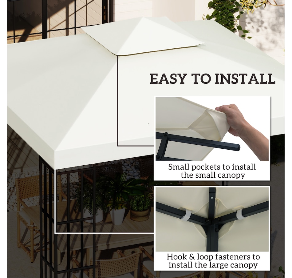 Image 993258_ALTMORE20.jpg, Product 993-258 / Price $57.99 - $69.99, Outsunny 10' x 10' Square 2-Tier Gazebo Canopy from Outsunny on TSC.ca's Home & Garden department