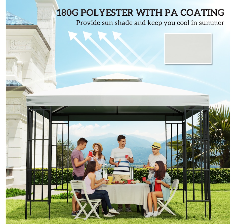 Image 993258_ALTMORE21.jpg, Product 993-258 / Price $57.99 - $69.99, Outsunny 10' x 10' Square 2-Tier Gazebo Canopy from Outsunny on TSC.ca's Home & Garden department