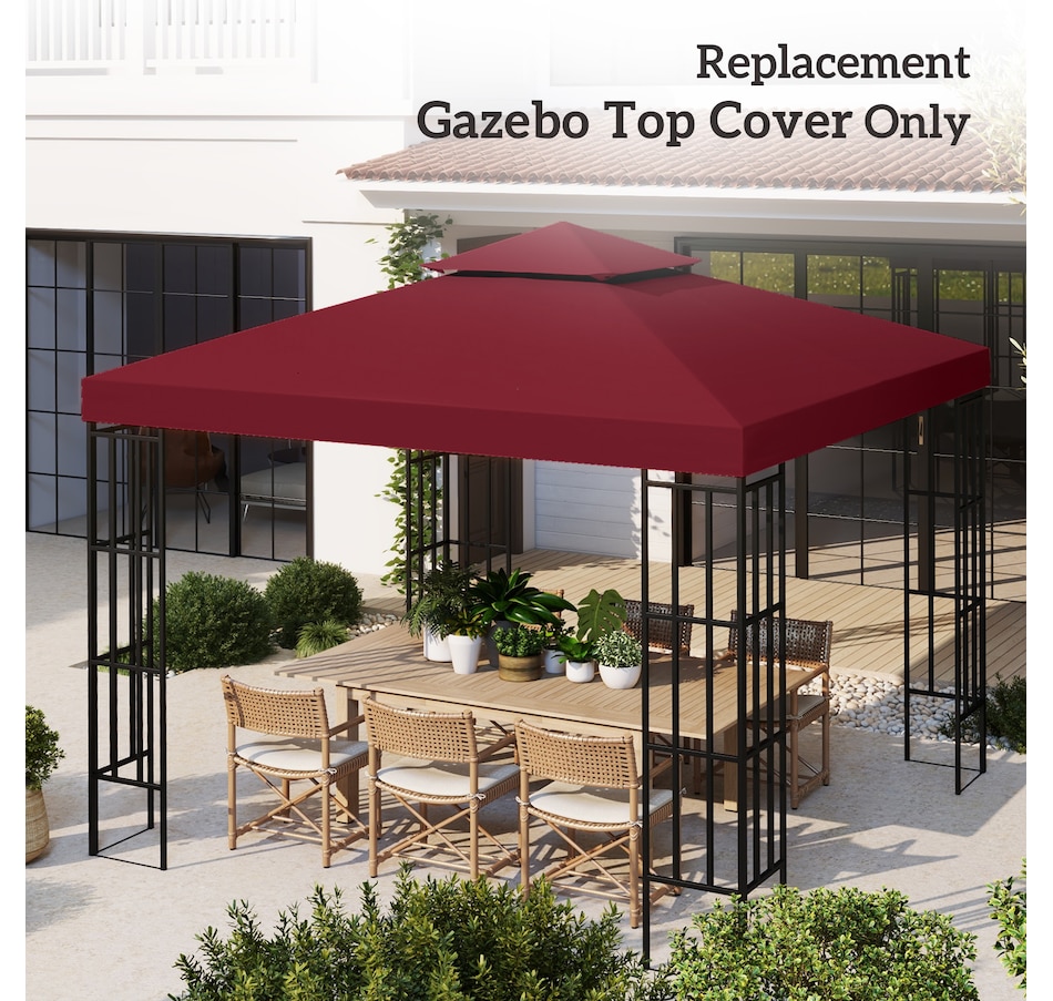 Image 993258_ALTMORE30.jpg, Product 993-258 / Price $57.99 - $69.99, Outsunny 10' x 10' Square 2-Tier Gazebo Canopy from Outsunny on TSC.ca's Home & Garden department