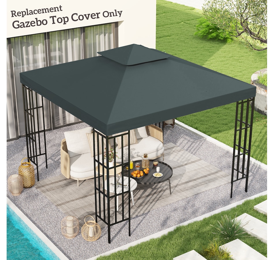 Image 993258_ALTMORE33.jpg, Product 993-258 / Price $57.99 - $69.99, Outsunny 10' x 10' Square 2-Tier Gazebo Canopy from Outsunny on TSC.ca's Home & Garden department