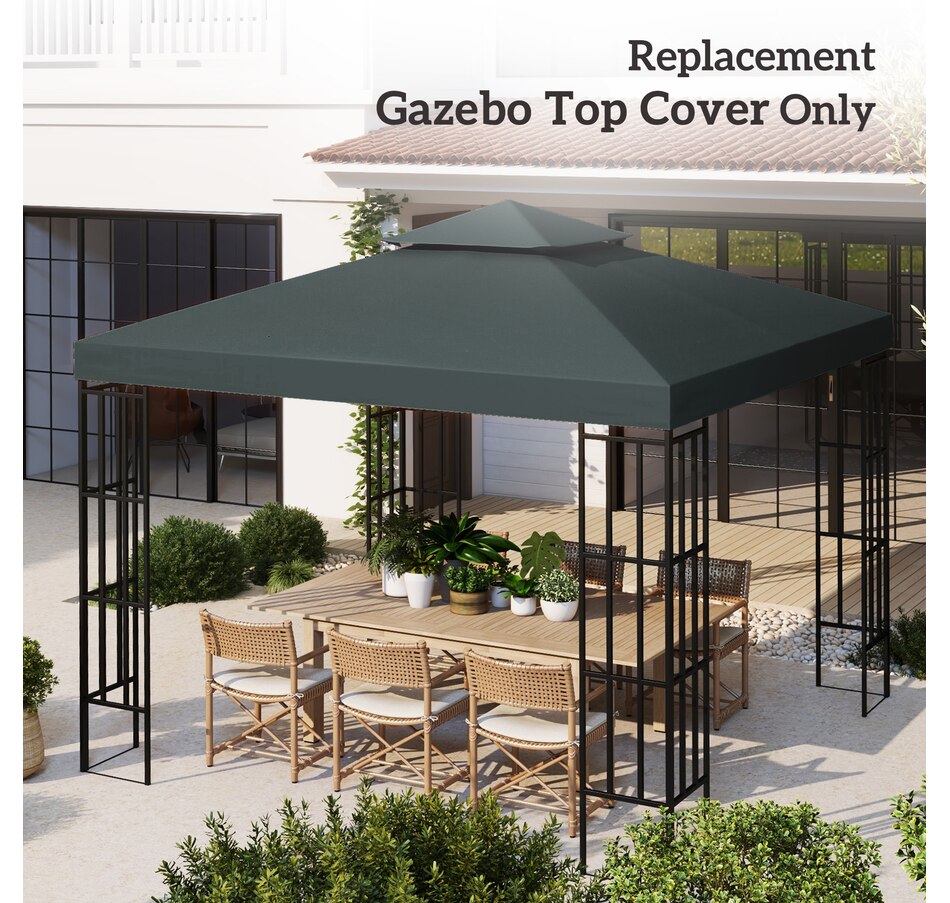 Image 993258_ALTMORE38.jpg, Product 993-258 / Price $57.99 - $69.99, Outsunny 10' x 10' Square 2-Tier Gazebo Canopy from Outsunny on TSC.ca's Home & Garden department