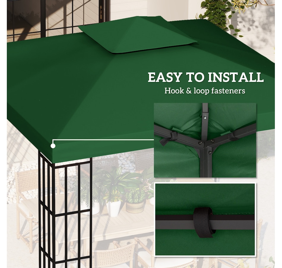 Image 993258_ALTMORE4.jpg, Product 993-258 / Price $57.99 - $69.99, Outsunny 10' x 10' Square 2-Tier Gazebo Canopy from Outsunny on TSC.ca's Home & Garden department