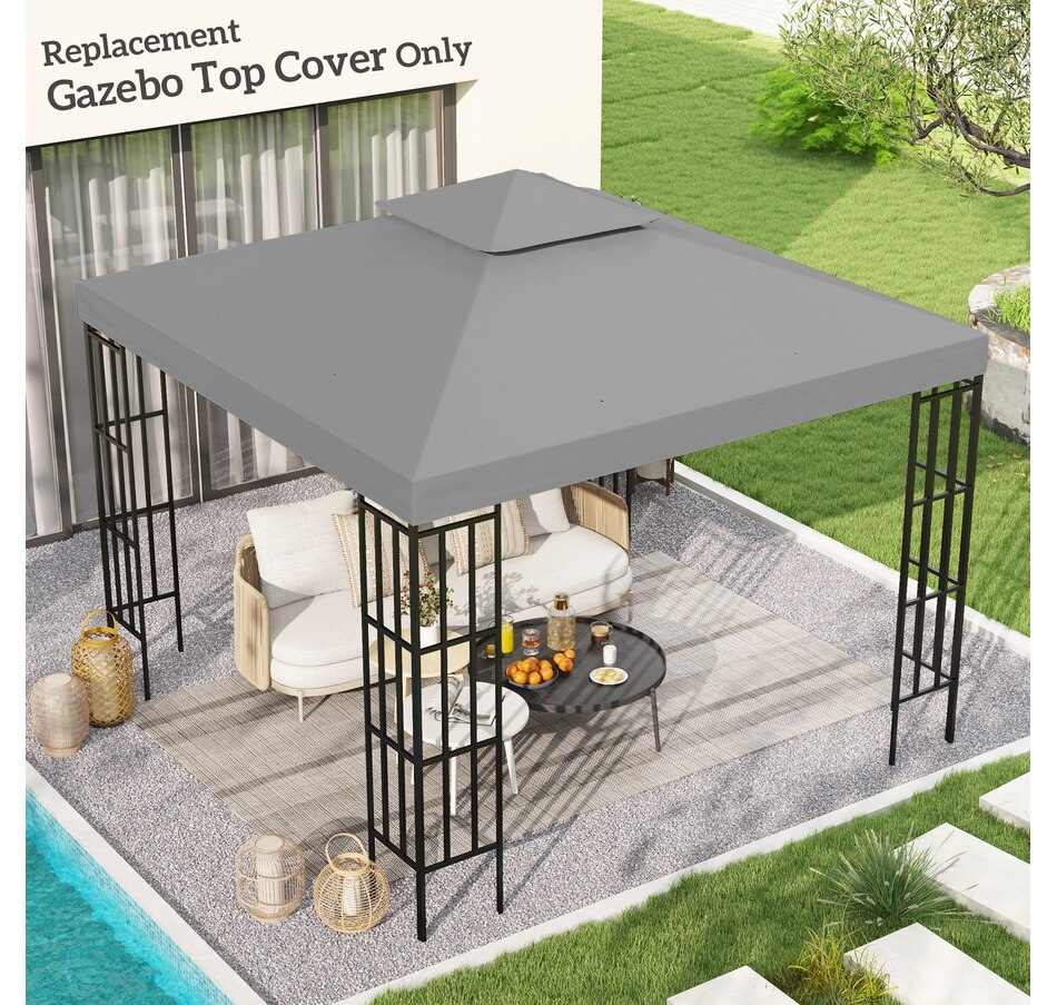 Image 993258_ALTMORE41.jpg, Product 993-258 / Price $57.99 - $69.99, Outsunny 10' x 10' Square 2-Tier Gazebo Canopy from Outsunny on TSC.ca's Home & Garden department