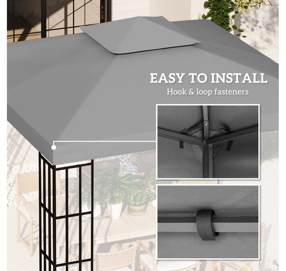 Image 993258_ALTMORE44.jpg, Product 993-258 / Price $57.99 - $69.99, Outsunny 10' x 10' Square 2-Tier Gazebo Canopy from Outsunny on TSC.ca's Home & Garden department