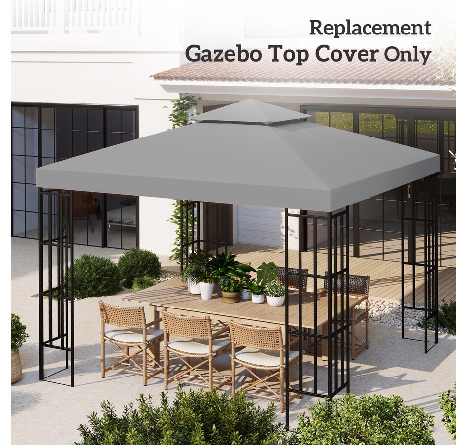 Image 993258_ALTMORE46.jpg, Product 993-258 / Price $57.99 - $69.99, Outsunny 10' x 10' Square 2-Tier Gazebo Canopy from Outsunny on TSC.ca's Home & Garden department
