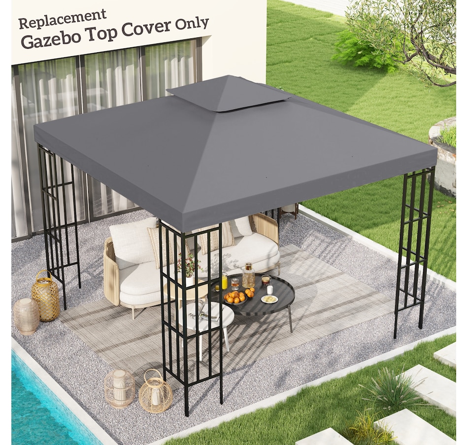 Image 993258_ALTMORE49.jpg, Product 993-258 / Price $57.99 - $69.99, Outsunny 10' x 10' Square 2-Tier Gazebo Canopy from Outsunny on TSC.ca's Home & Garden department