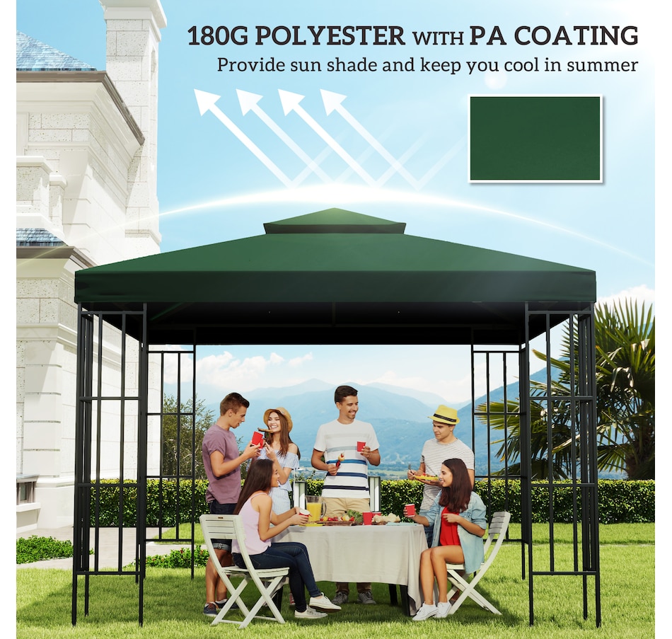 Image 993258_ALTMORE5.jpg, Product 993-258 / Price $57.99 - $69.99, Outsunny 10' x 10' Square 2-Tier Gazebo Canopy from Outsunny on TSC.ca's Home & Garden department