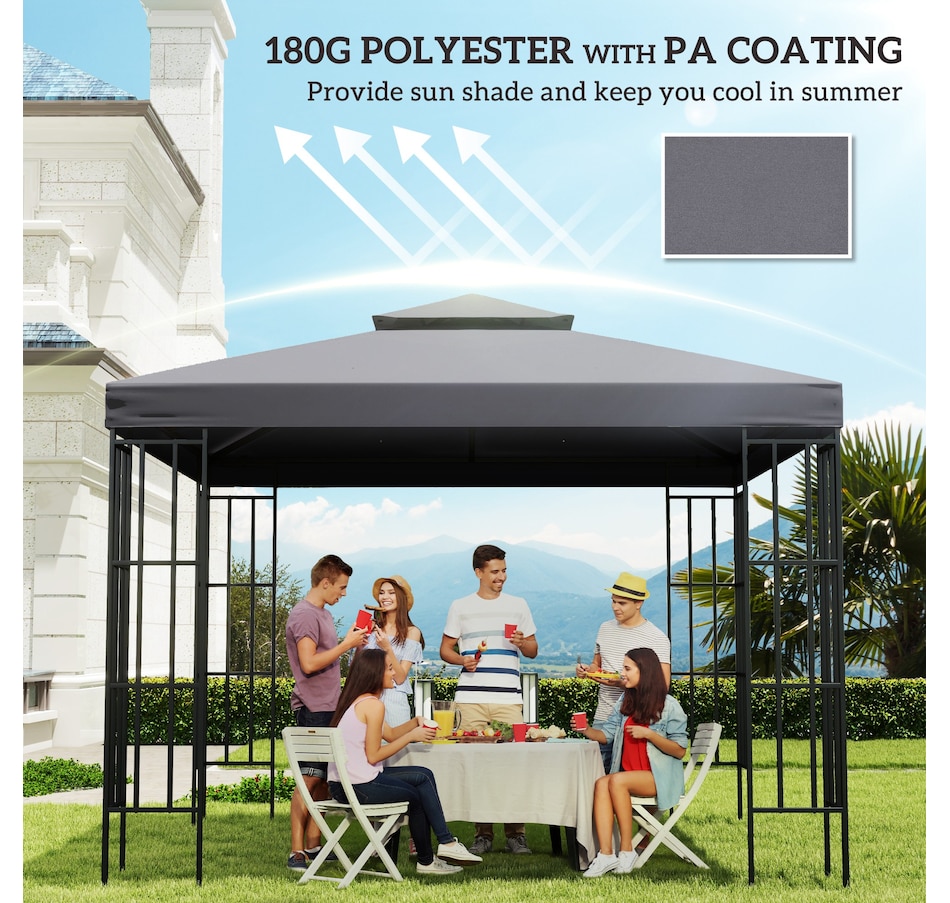 Image 993258_ALTMORE53.jpg, Product 993-258 / Price $57.99 - $69.99, Outsunny 10' x 10' Square 2-Tier Gazebo Canopy from Outsunny on TSC.ca's Home & Garden department