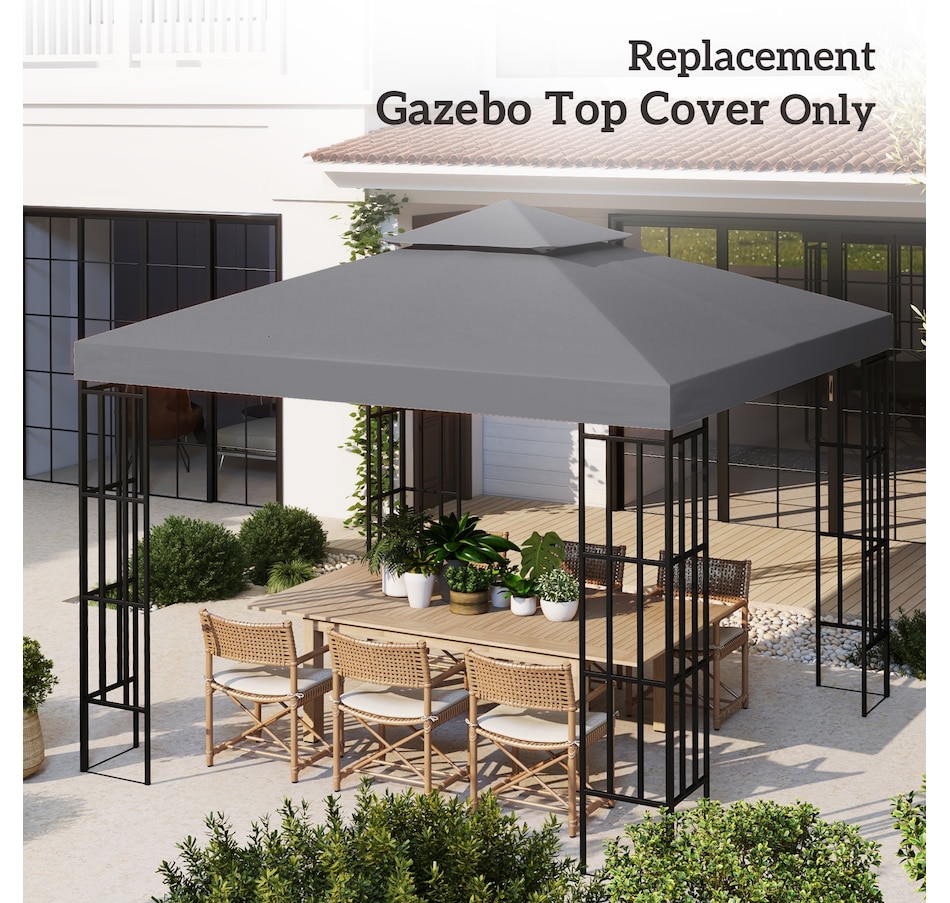 Image 993258_ALTMORE54.jpg, Product 993-258 / Price $57.99 - $69.99, Outsunny 10' x 10' Square 2-Tier Gazebo Canopy from Outsunny on TSC.ca's Home & Garden department