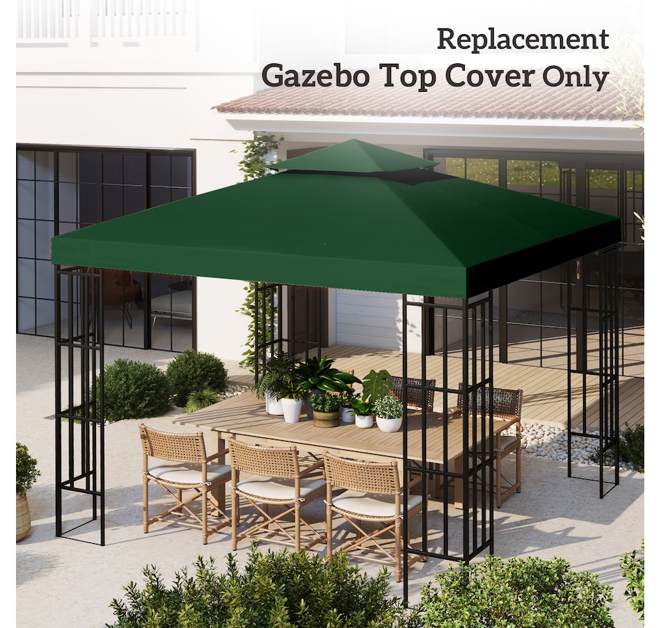 Image 993258_ALTMORE6.jpg, Product 993-258 / Price $57.99 - $69.99, Outsunny 10' x 10' Square 2-Tier Gazebo Canopy from Outsunny on TSC.ca's Home & Garden department